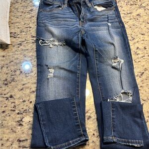 American Eagle Outfitters Medium Blue Distressed Boyfriend Jeans